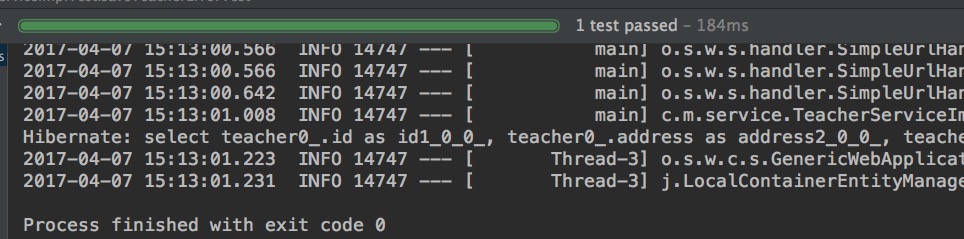 update error unit test